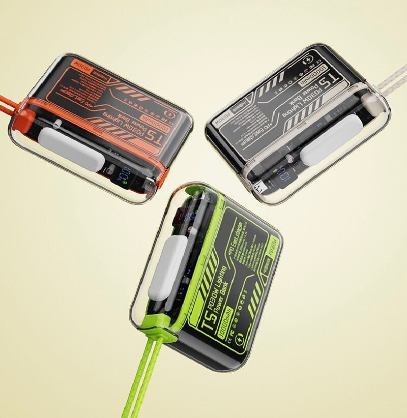 ZECAA Portable Digital Mecha Power Bank Charger 10000mAh With Led Emergency Light 