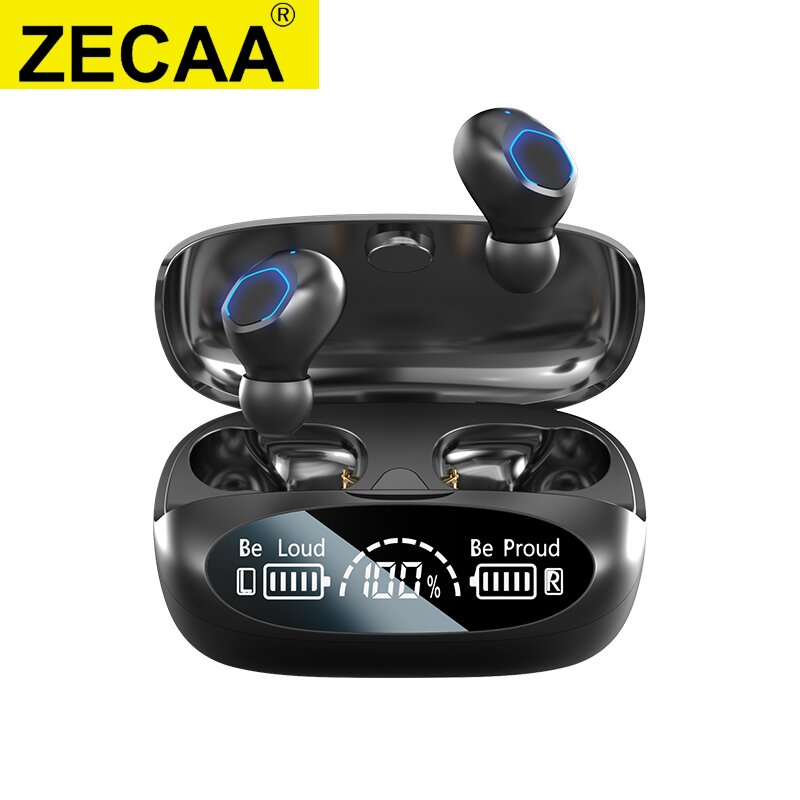 ZECAA Wireless TWS Headset Noise Cancelling In Ear Bluetooth Earbuds 
