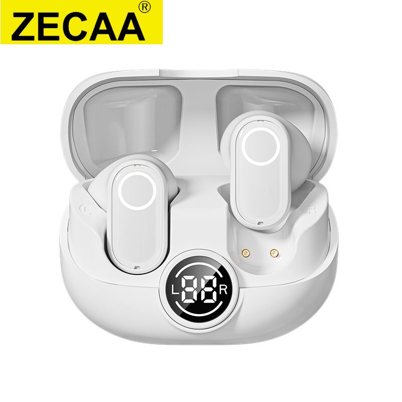 ZECAA Wireless TWS Headset Noise Cancelling In Ear Bluetooth Earbuds With Digital LED Power Display