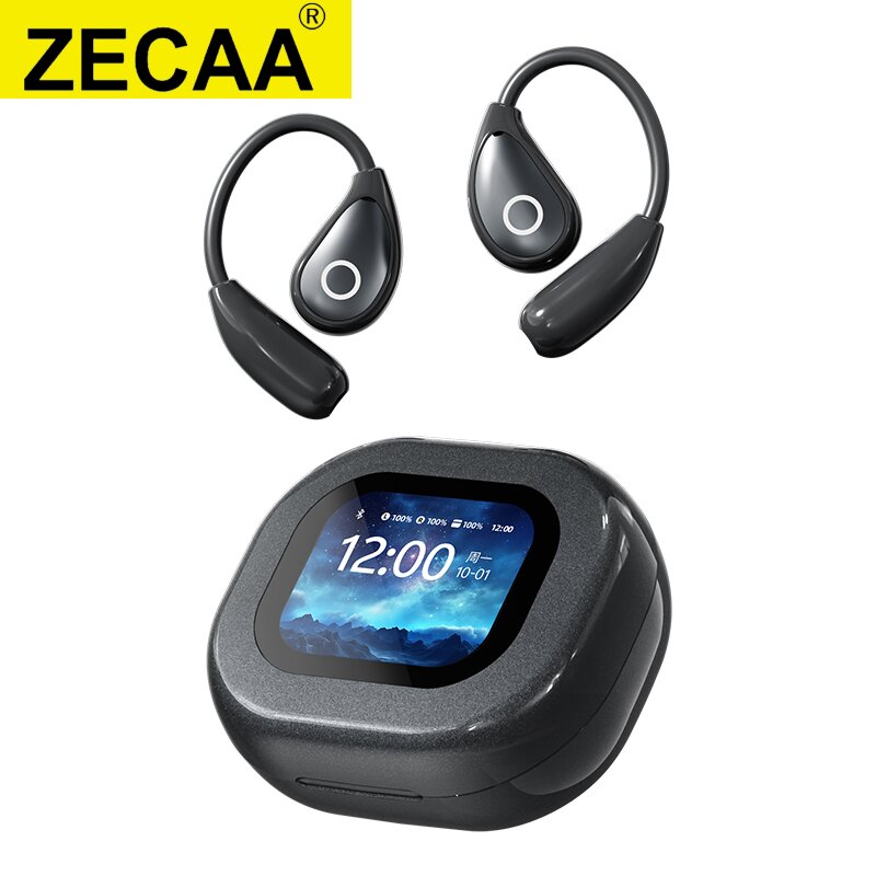 ZECAA Ear Clip Bluetooth ANC Wireless TWS Headset Earbuds With Digital LED Power Display