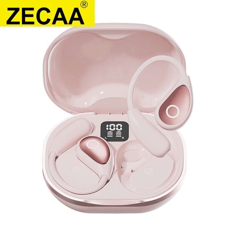 ZECAA Ear Clip Bluetooth ANC Wireless TWS Headset Earbuds With Digital LED Power Display