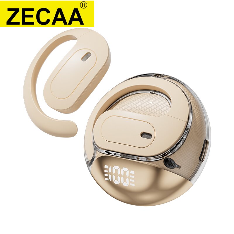 ZECAA Ear Hook Bluetooth ANC Wireless TWS Headset Earbuds With Digital LED Power Display