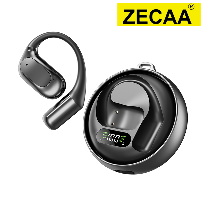 ZECAA Ear Hook Bluetooth ANC Wireless TWS Headset Earbuds With Digital LED Power Display