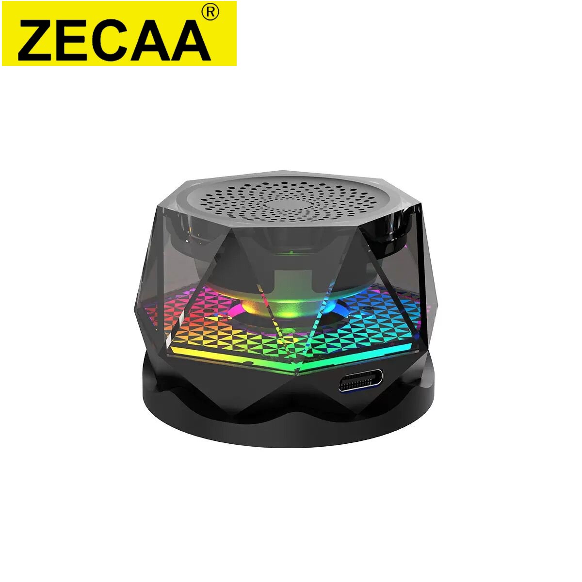 ZECAA Portable Magnetic Mini Bluetooth Speaker With RGB Led Light